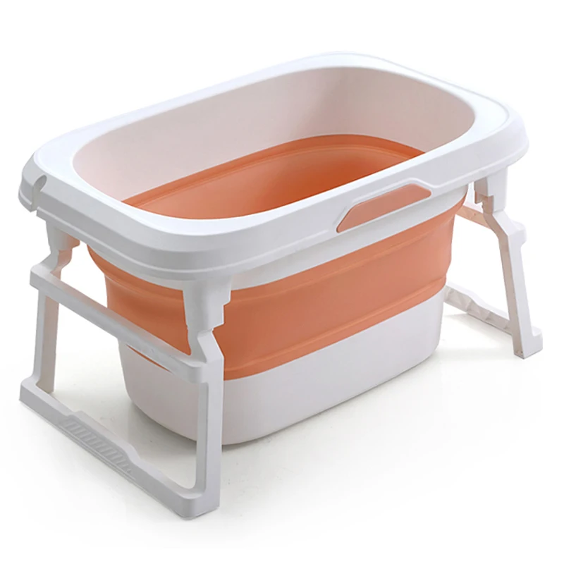 customised color Space Saver Food-Grade Material plastic deep Inflatable Foldable Baby Bath Tub bathtub shower basin