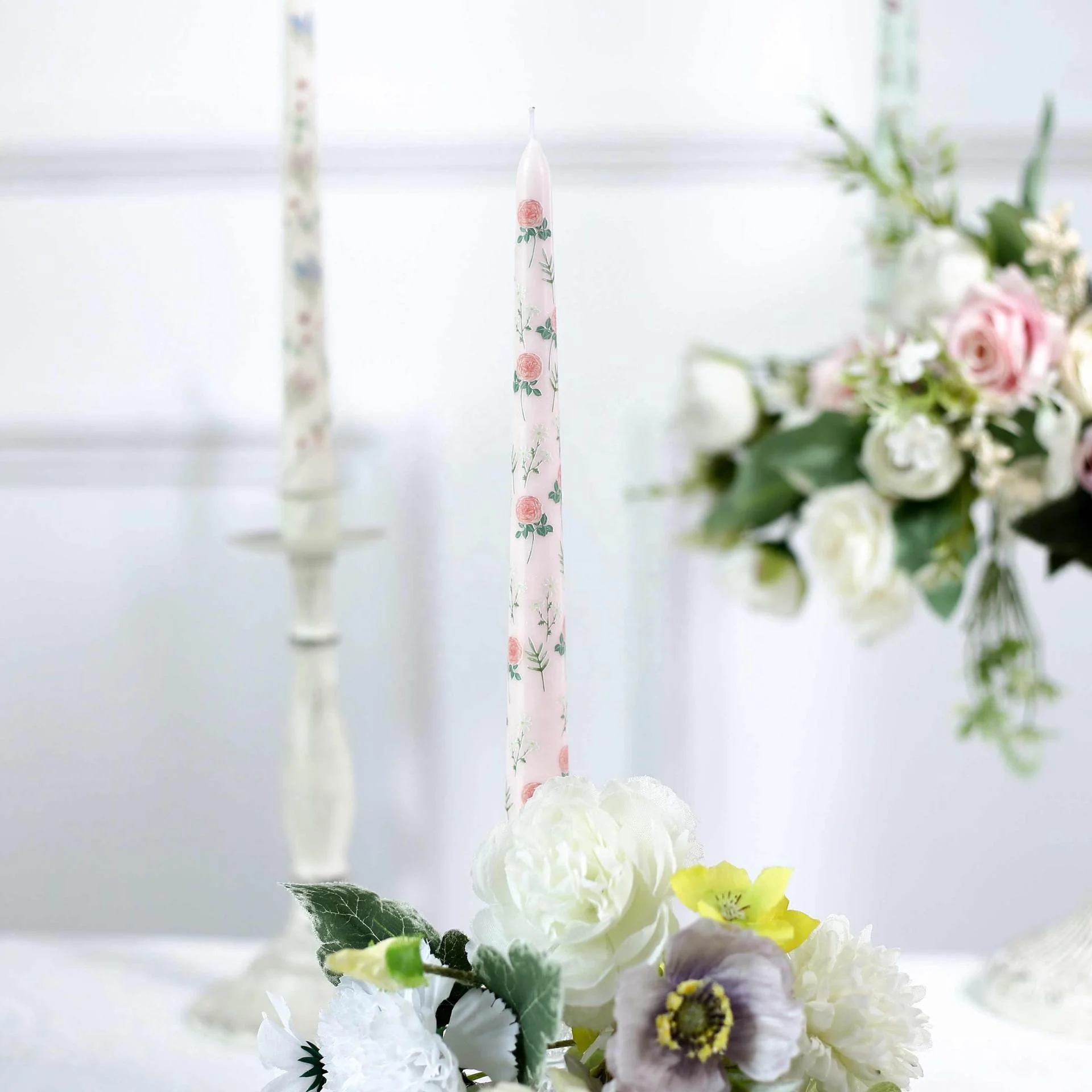 Hand painted scented creative slender pole candle hotel wedding scented candle creative home dinner candle