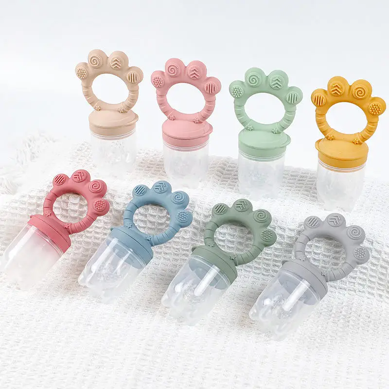 Newborn Teether Silicone Infant Feeding Nipple Baby Food Pacifier Holder for Fresh Food Fruit & Vegetable Feeder