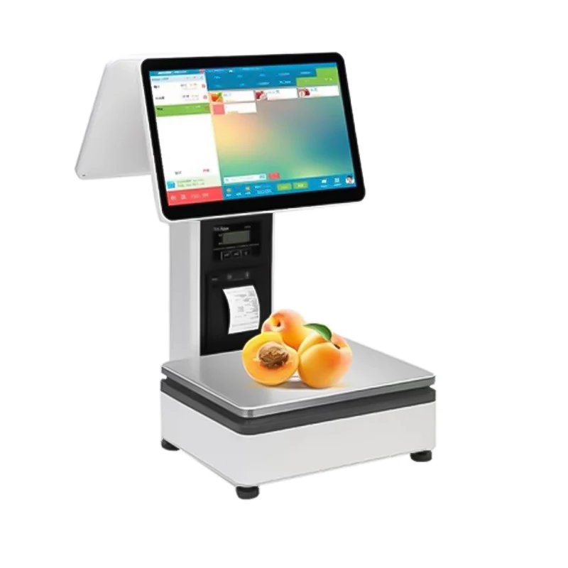 Вес машины все в одном ПК N2840 CPU весы AIO POS кассовый аппарат 15 6 дюймов сенсорный монитор