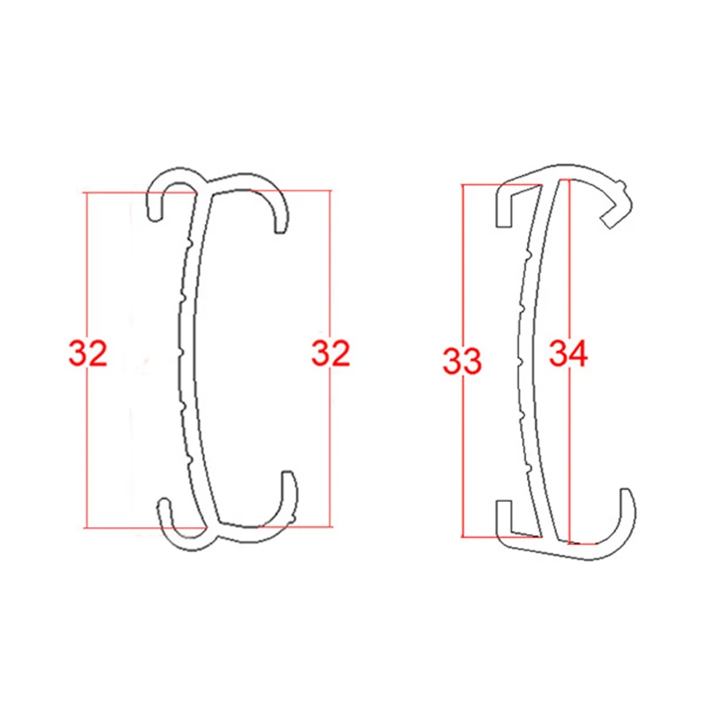 Clear Plastic Label Holders Sign Display Holder Price Tag Label Clip for Retail Price Ticket Tagging Merchandise Shopping Mall