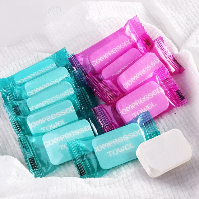 Прямые продажи с завода толстых сжатых полотенец, одноразовые полотенца для лица для путешествий, портативные мини-полотенца