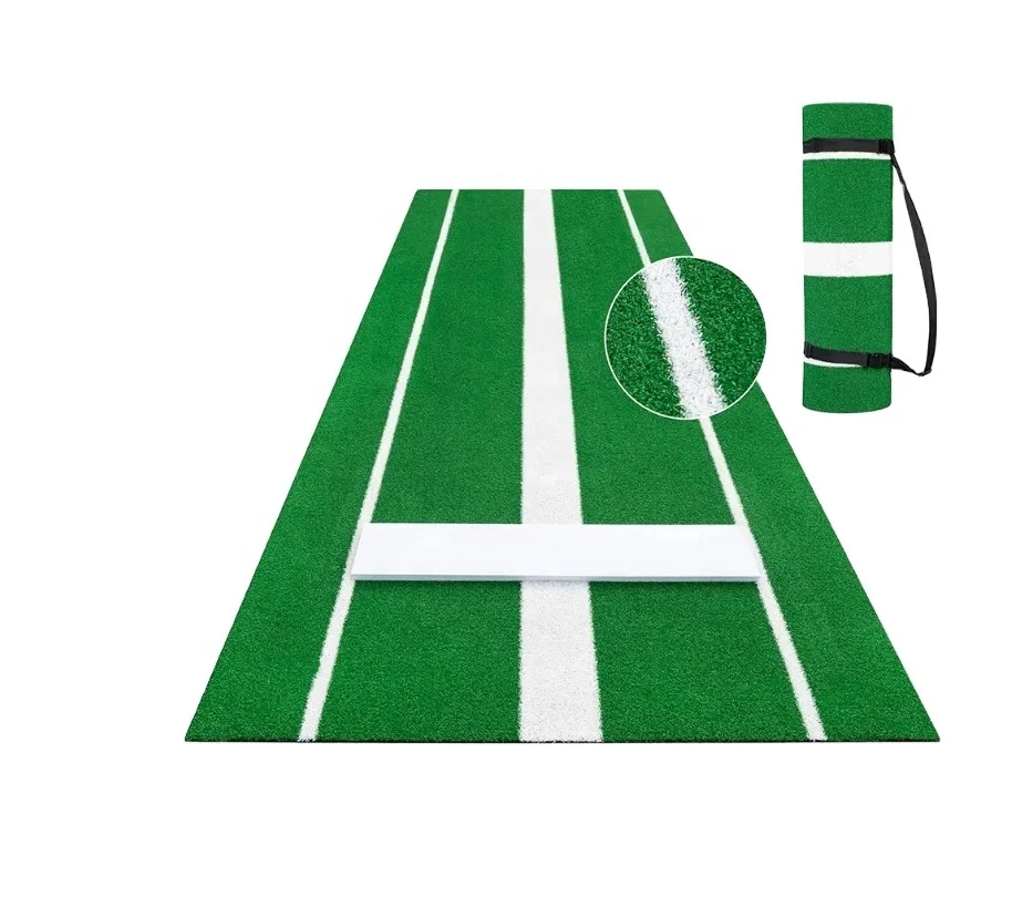 NWT 3*10FT Rubber Bottom Anti Slip Mat Artificial Grass Baseball Softball Batting Mat Non-Slip Grass Mat