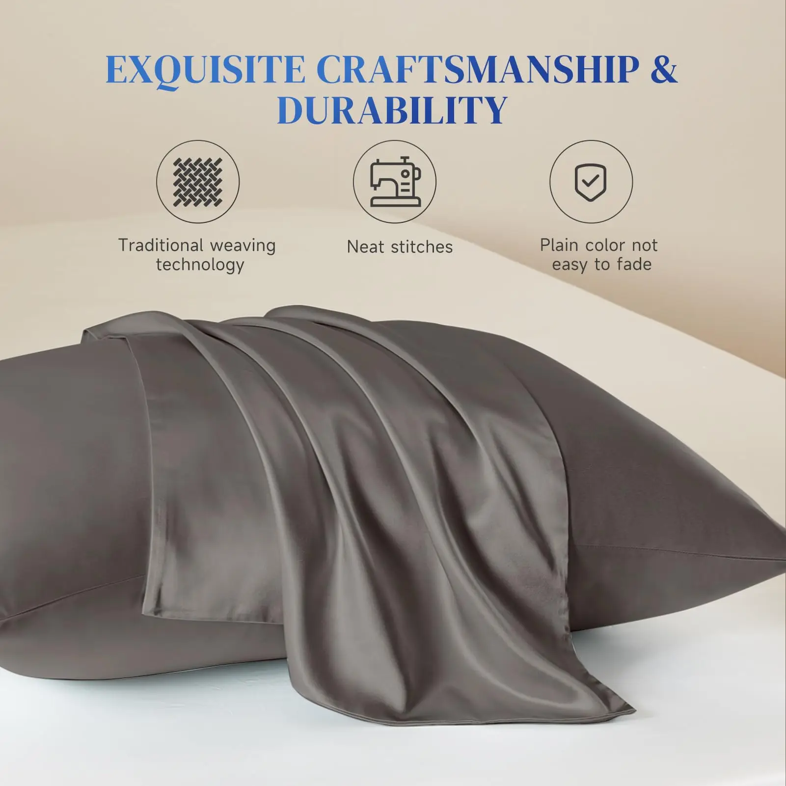 Taihu Snow Silk 25 Momme 100% Mulberry 6A Grade Silk Pillowcase With Gift Box For Hair And Skin