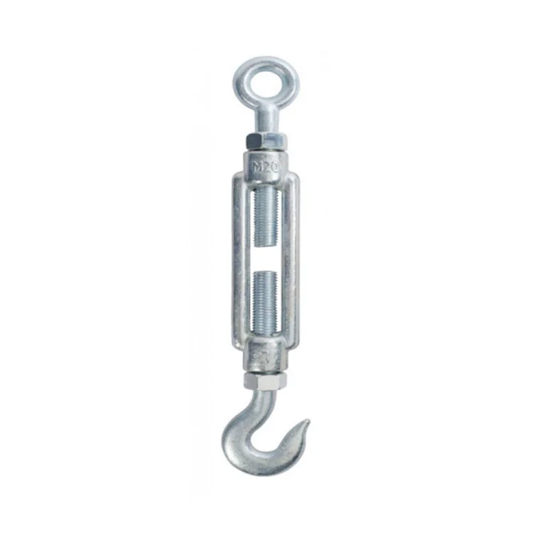 M6-M56 Standard Drop Forged Stainless Steel Din1480 Turnbuckles With Hook And Eye