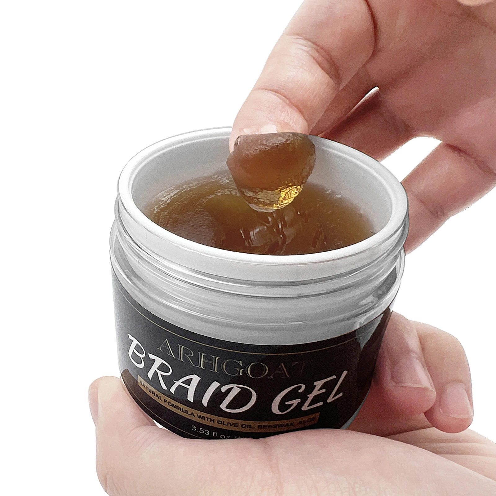 ARHGOAT Braiding Gel for Braid Private Label Extra Strong Hold Long Lasting No Flaking Natural Formula with Olive Oil and Aloe