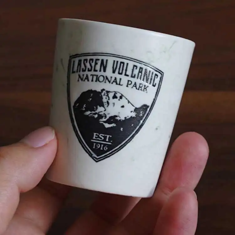 Custom Logo Ceramic 2oz Whiskey Cup Wine Sublimation Printing Souvenir Glass Shot Glass