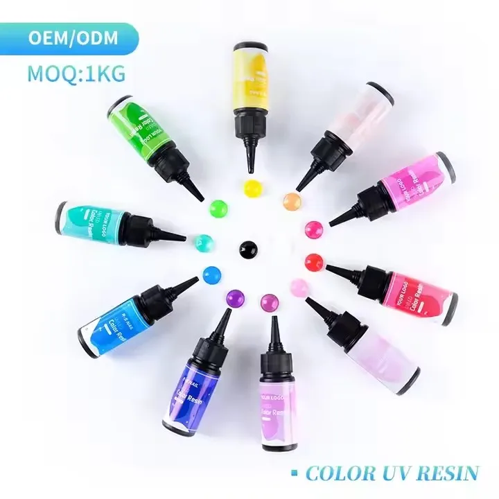 R S Nail Factory Wholesale DIY Color UV  Resin Hard High Quality  Less Odor Epoxy Resin Make UV  Curing Fast Dry Craft Resin