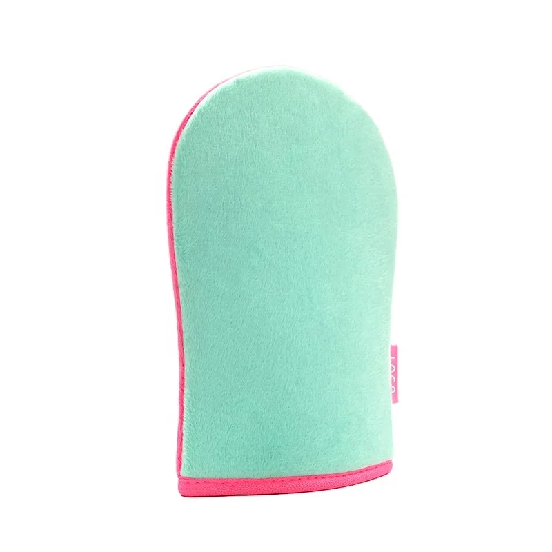 Double-Sided Mixed color Super Soft Tanning Mitt  Fake Tan Mitt with Inner Elastic Finger Loops