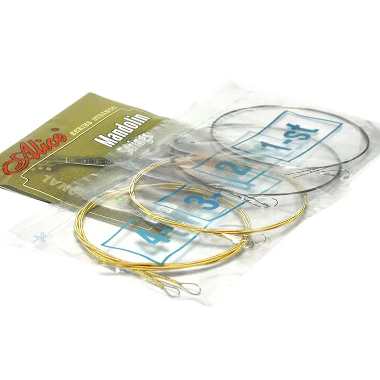 Alice AM05 Plated Steel Plain String set Mandolin String with Silver-Plated Copper Alloy Winding