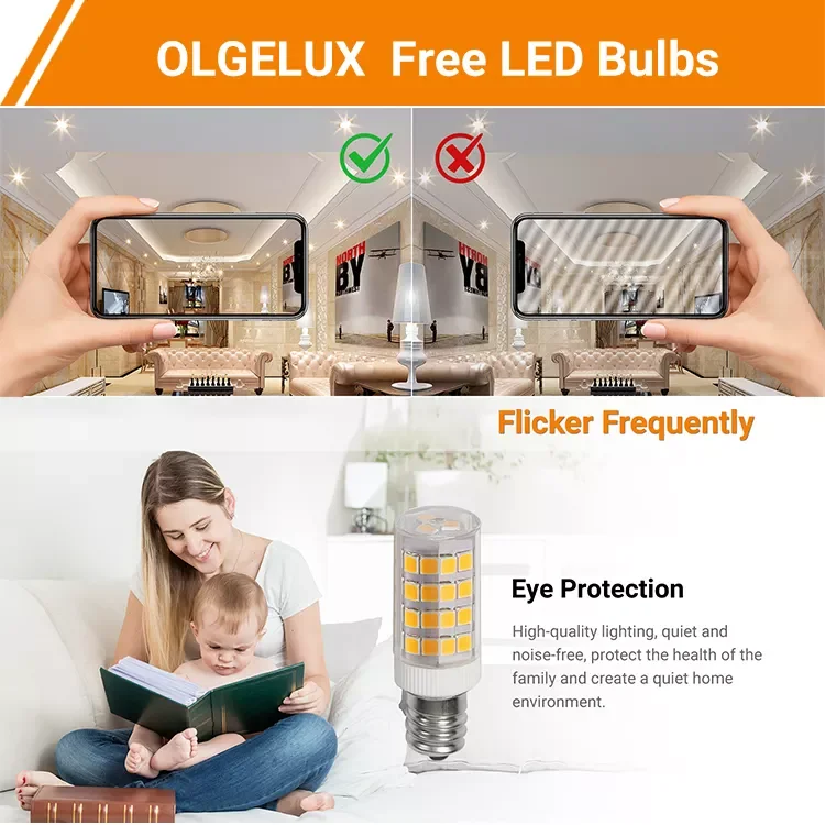 E11/E12 Led bulb wholesale 4w 450lm AC120V 60HZ flicker free warm white light 2700k-6500K made in China