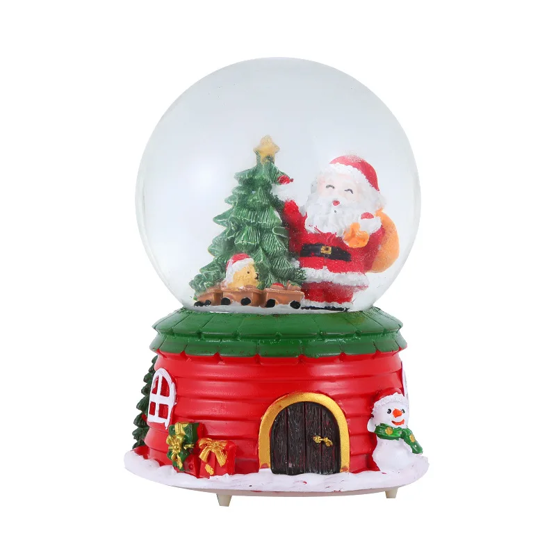 Crystal Snow Globe Snowman Glass Ball Craft Home Desktop Decoration Christmas Ball With Snow New Year Gifts Christmas