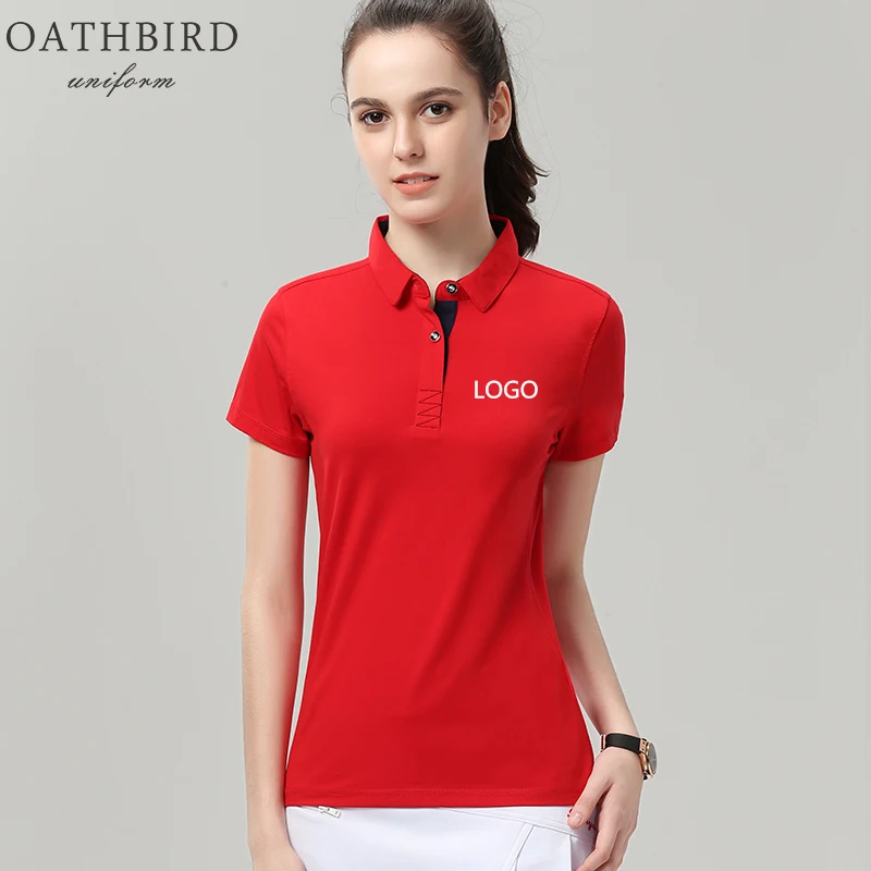 custom logo design polo t-shirt for women Create Custom Polo Shirt for Company Team Group Uniform Print Own Logo Text NO MOW