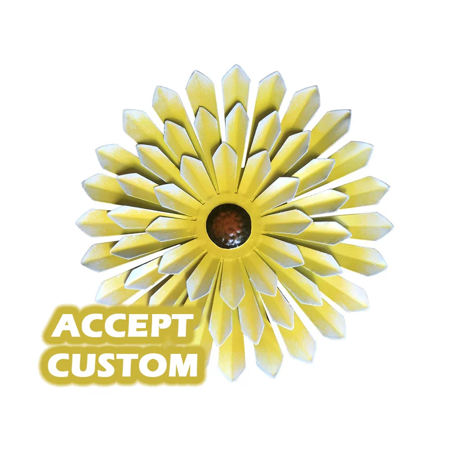 Wholesale Custom Indoor Outdoor Metal Flower Wall Decor Home Wall Art Hanging