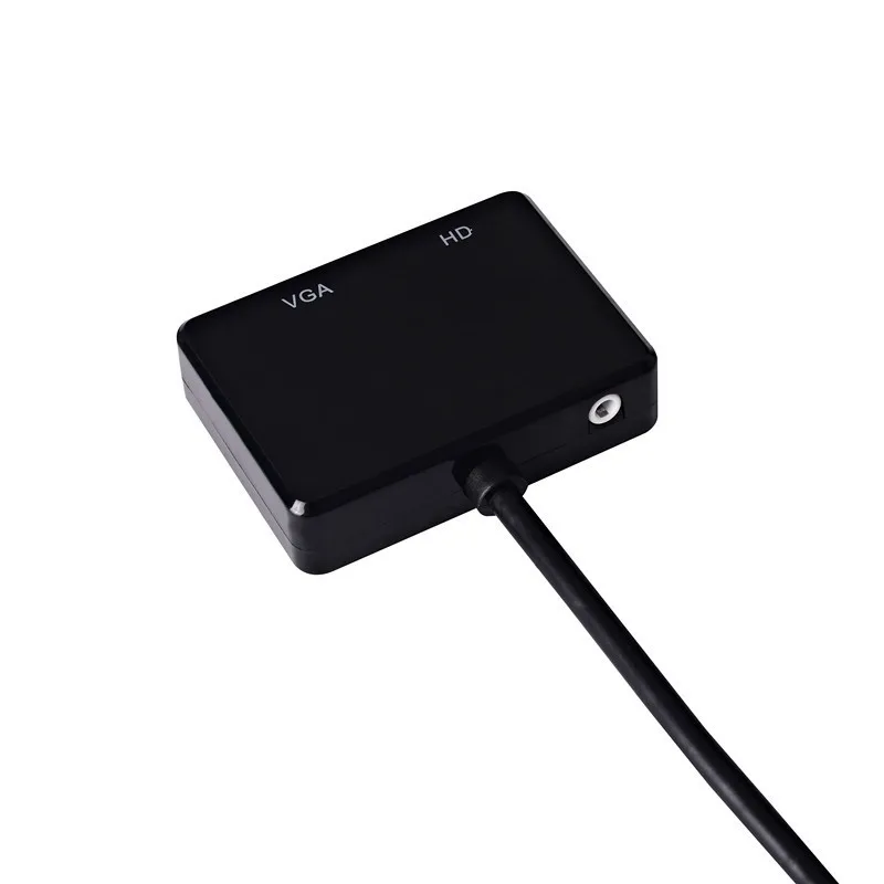Low Price VGA to HDTV+VGA high-definition audio and video to computer host display converter connector