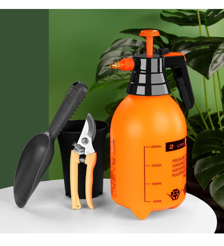 Household Garden 2L Plastic Pressure Mist Sprayer Bottle With Handle Plastic Trigger Sprayer