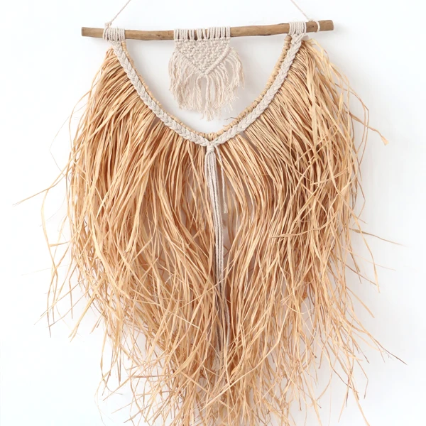 
Best Design Wholesale Wall Hanging decoration Grass Woven Handwoven hanger 