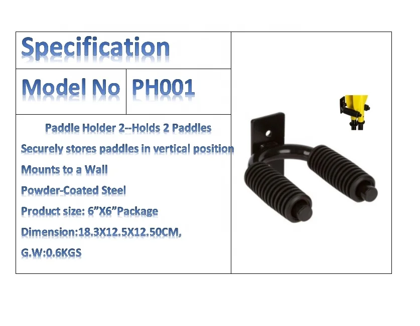 Paddle Holder2/4/6, Bracket Paddle Storage Rack Wall Mount for Canoe, SUP Paddle Board or Kayak Paddles Oar Hangers