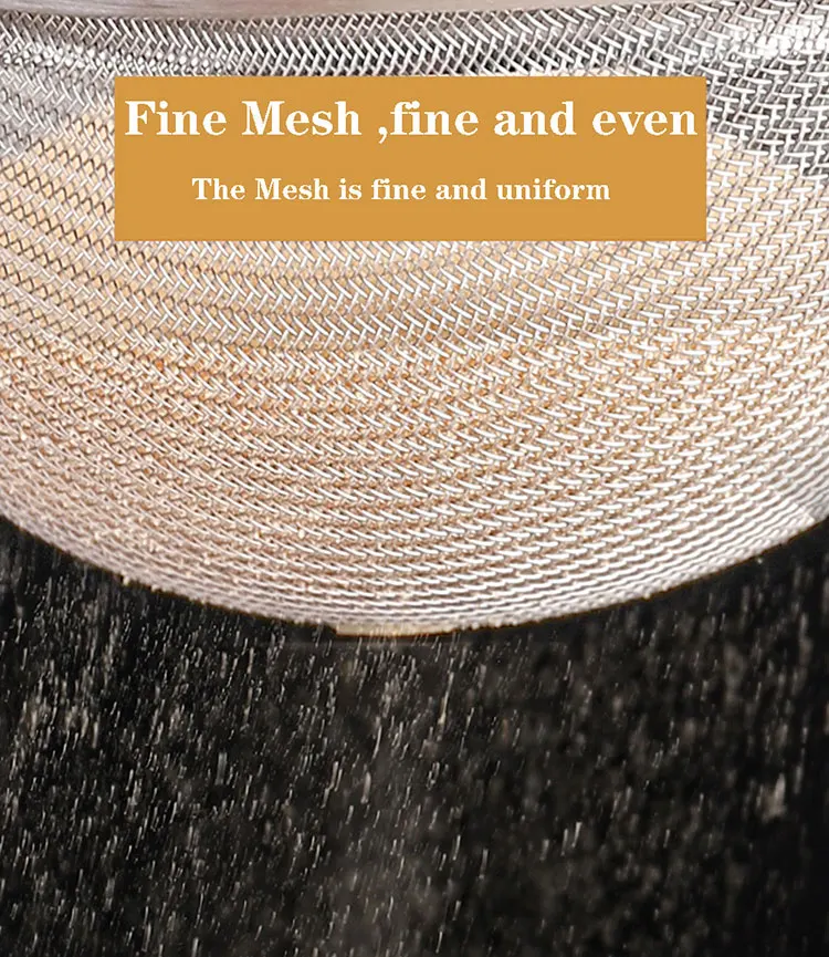 Kitchen Bar Accessory Tool Metal Stainless Steel Loose Tea Flour Cocktail Bar Fine Round Cone Wire Mesh Strainer