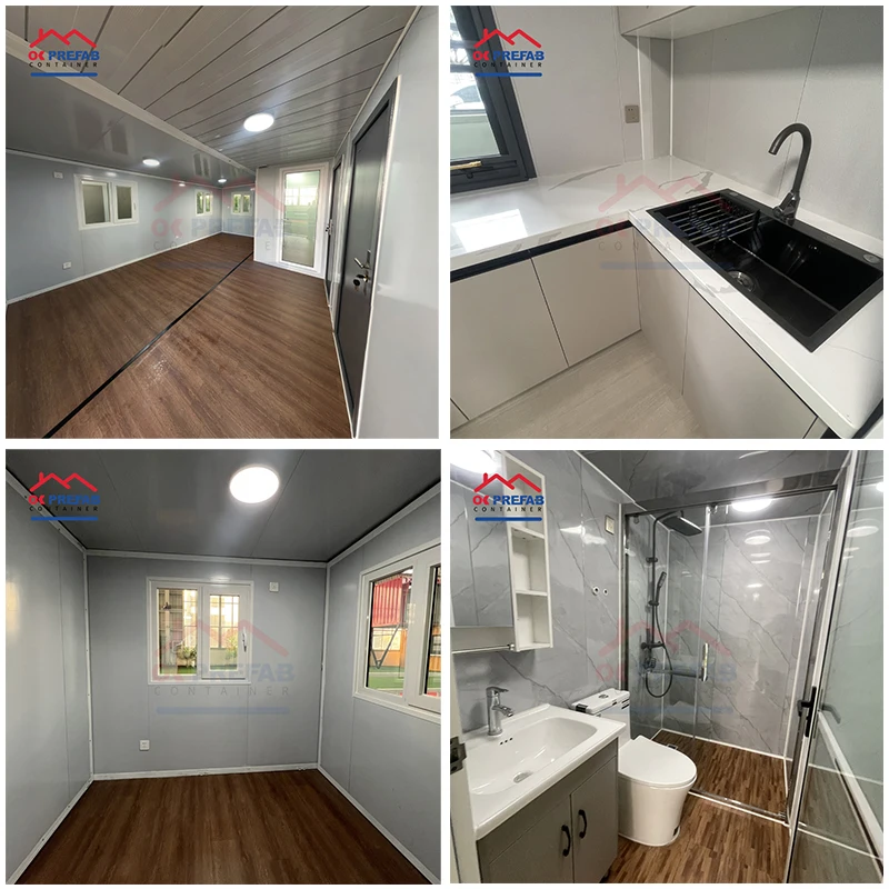 Ok Prefab New Design Customized 20 30 40 Feet Luxury Mobile Tiny Home Modular Prefabricated Prefab Expandable Container Houses