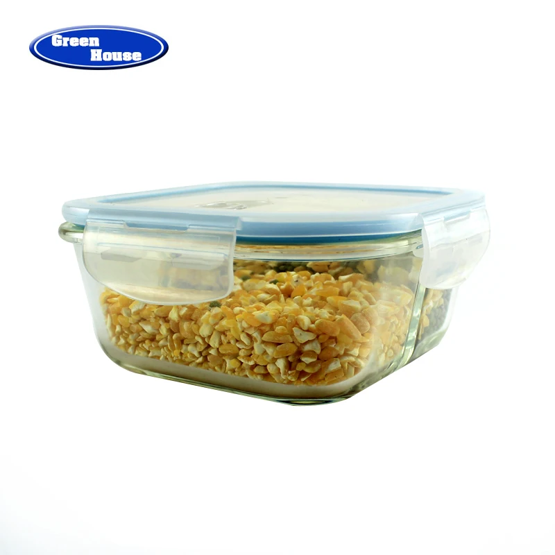 Professional storage containers lids glass food container set with high quality