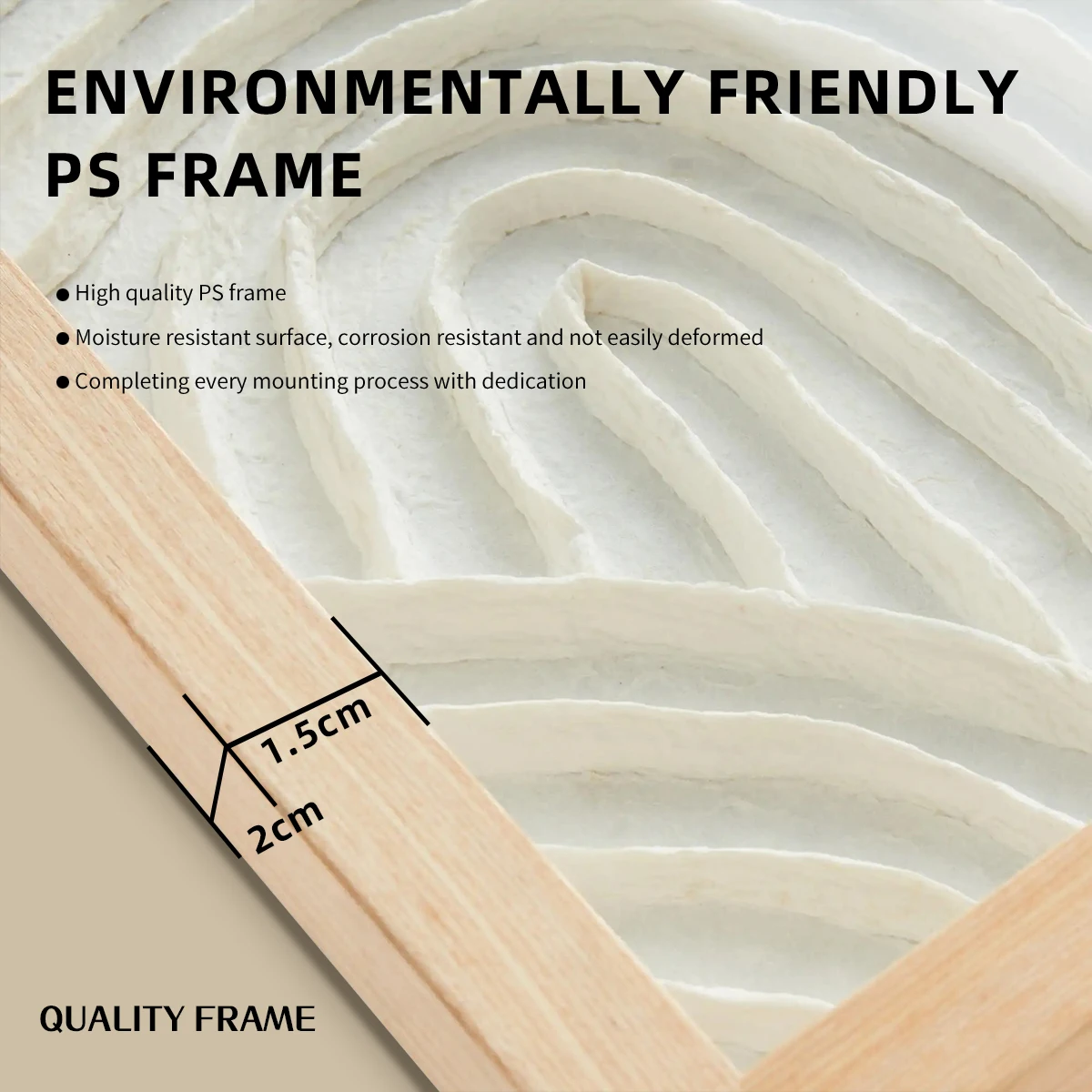 Customizable 3D Framed Wall Art Handmade Woven Paper Pulp Painting for Home Wholesale Canvas Supported Indoor Decoration