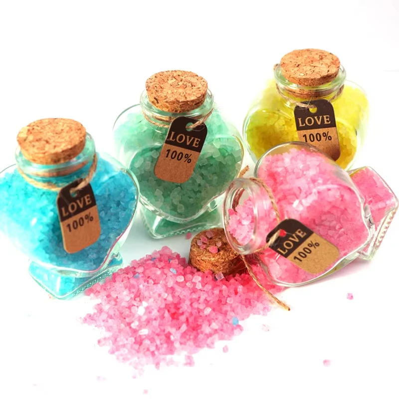 Petal Aromatherapy Beauty Shower Solid Color Oem Healing Pink Organic Bath  Sea Salt For Bath