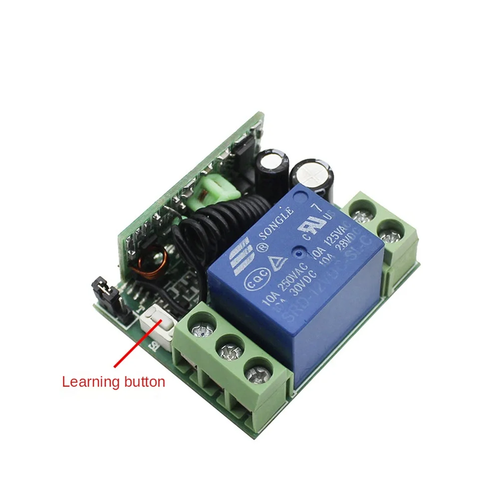 Door 2 Buttons 2CH Fixed Code RF 100m Long Rang Transmitter Receiver