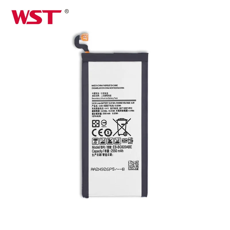  Оригинальный аккумулятор для мобильного телефона samsung galaxy s6 MSDS UN38.3 с индивидуальным логотипом 2550