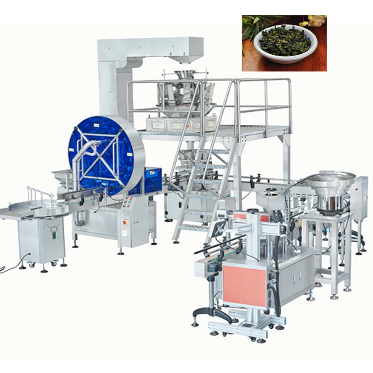 
Customized Automatic Multi-head Weighing Filling Production Line Coffee Bean Popcorn Packing Filling Line 