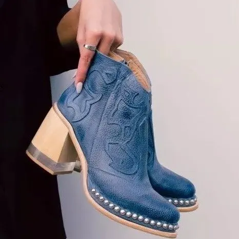 New style laser upper  transparent heel glass high heel shoes zipper boots for women ankle