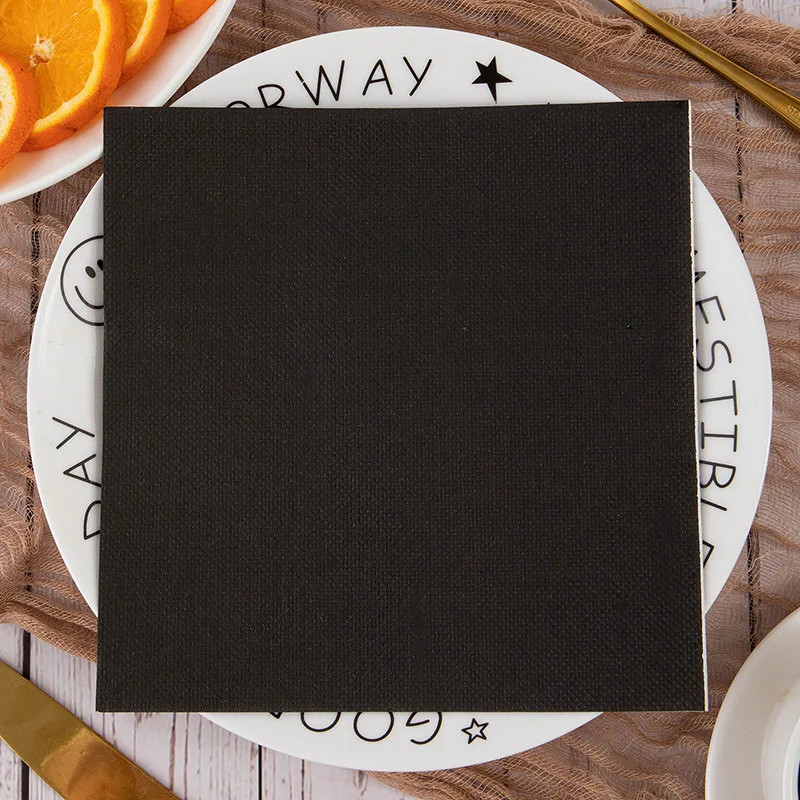 Однотонные бумажные салфетки для вечеринки западный ресторан украшения многоцветные квадратные полотенца прямые продажи с фабрики