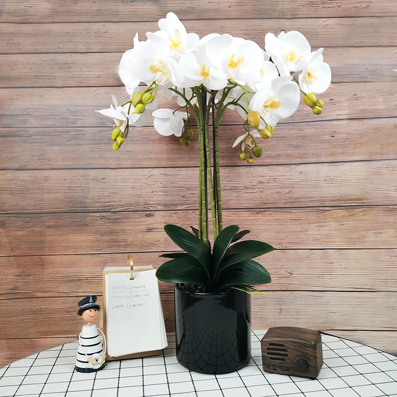 Decorative Flower Table Centerpieces Phalaenopsis  Latex Butterfly Orchid Bonsai Phalaenopsis Orchids Flasks