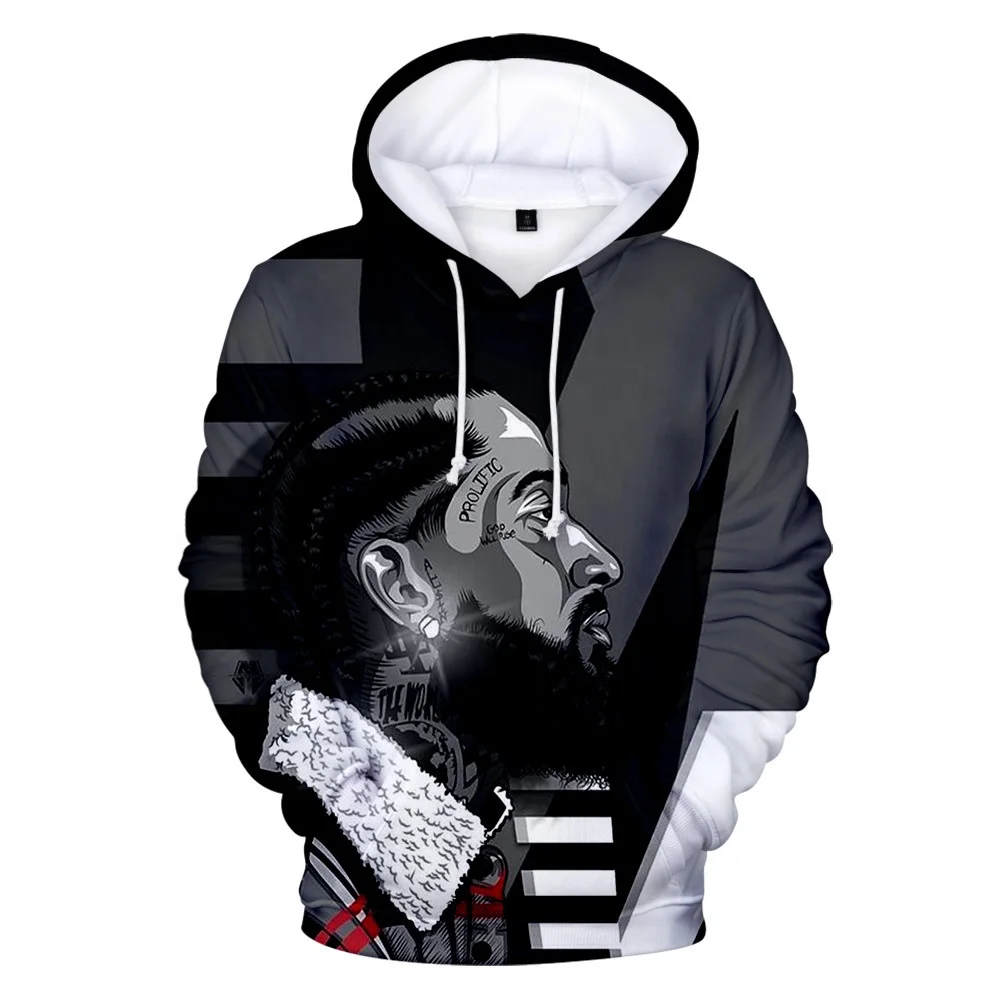 Новинка 2021 года лидер продаж толстовка с капюшоном 3d принтом Rapper Nipsey Hussle оптовая
