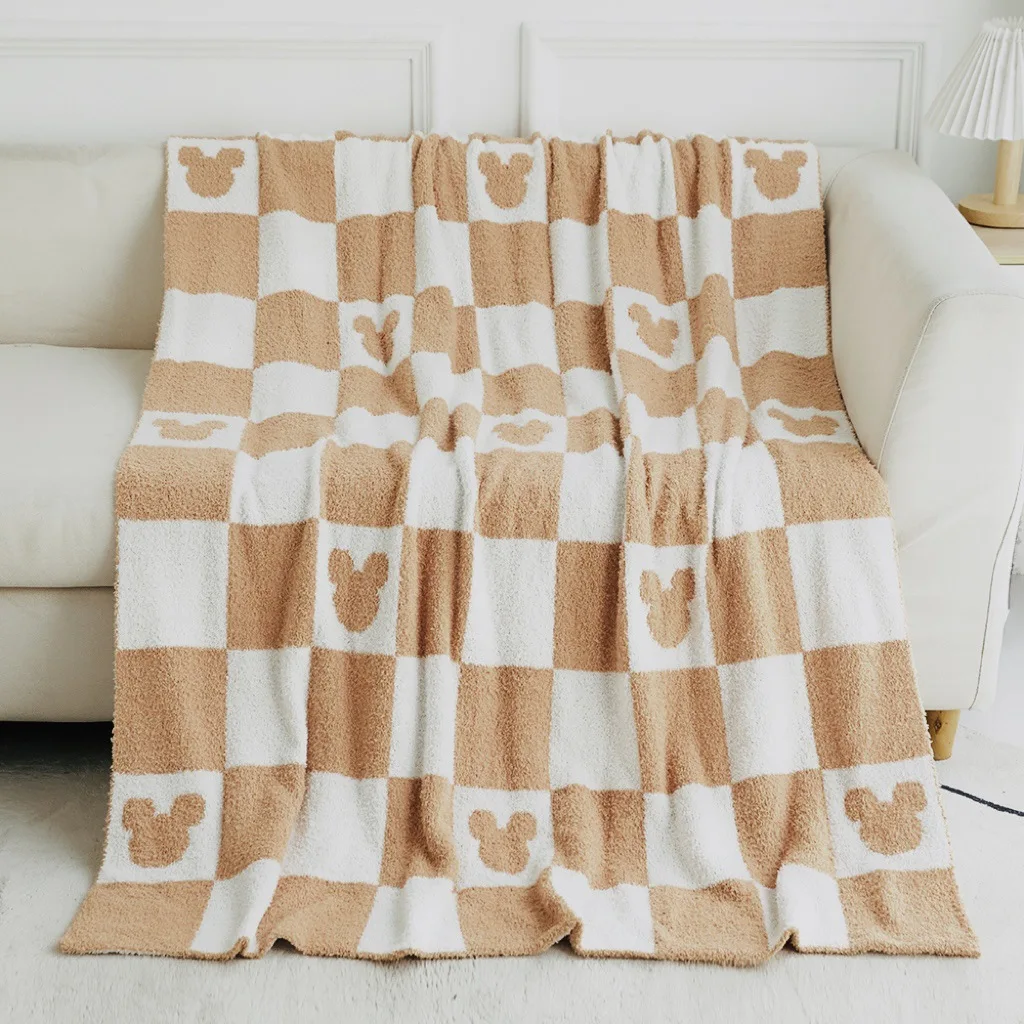 HOSHOM High Quality Baby Throw Fleece Custom Bed Flannel Knitted Soft Luxury Plush Sofa Throw Print Warm Blanket