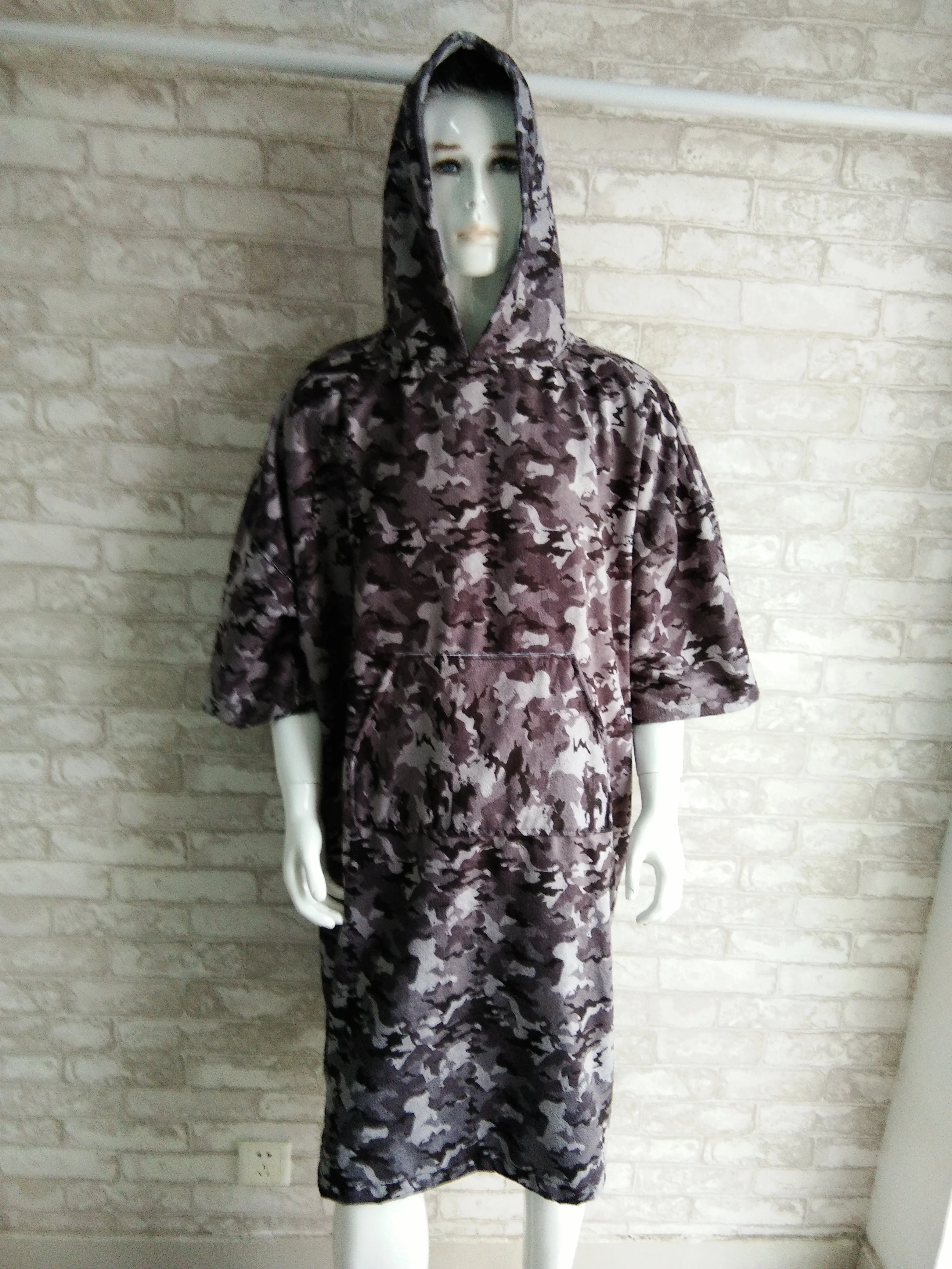 Cotton changing poncho towel hooded robe adult surf