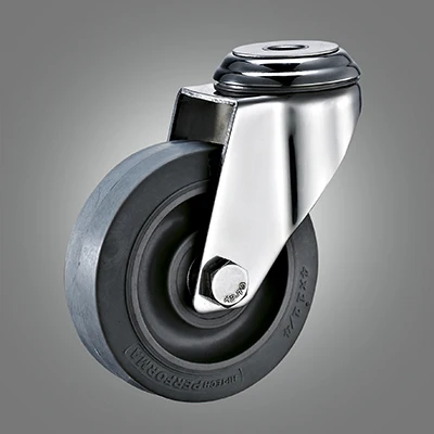 100mm Stainless Steel Flat Tread Thermoplastic Rubber Caster