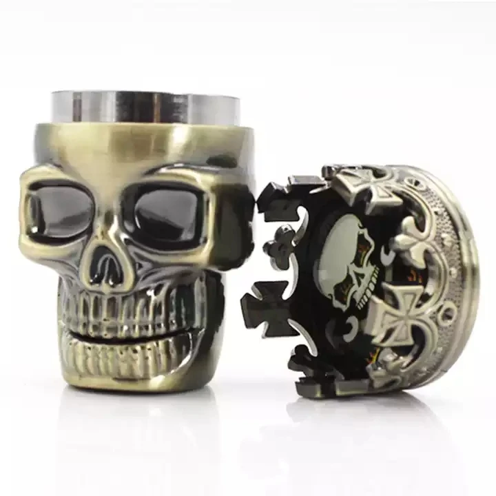 Оптовая продажа, бронзовый цинковый мельница для специй, табака, трав, курительные аксессуары, Металлическая корона, мельница для табака