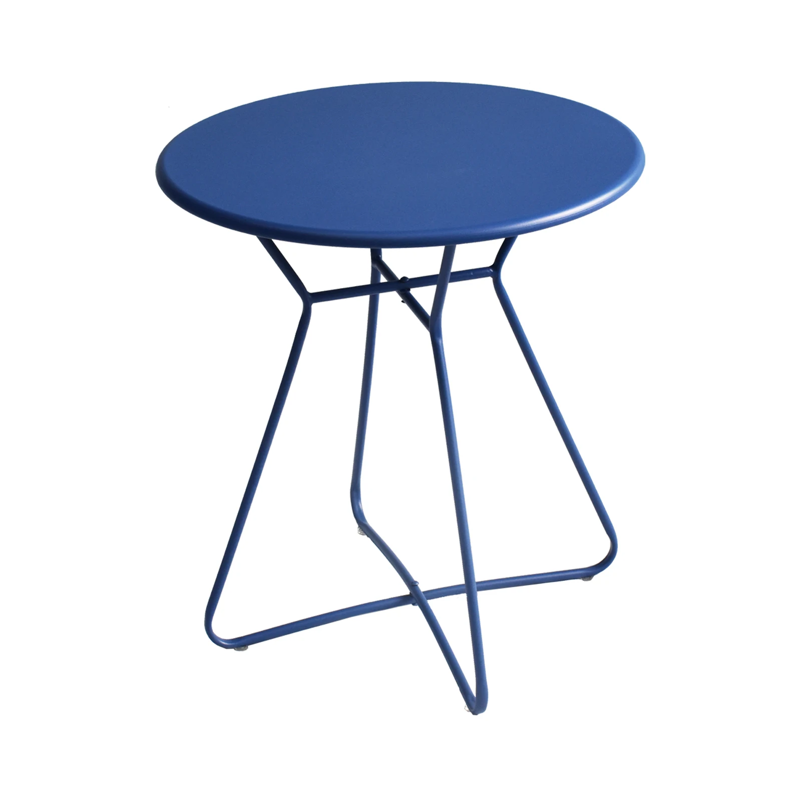 1 Pc 17.72-inch Round Metal Side Table Stylish Banquet End Table with Plastic Pad for Indoor and Outdoor Use