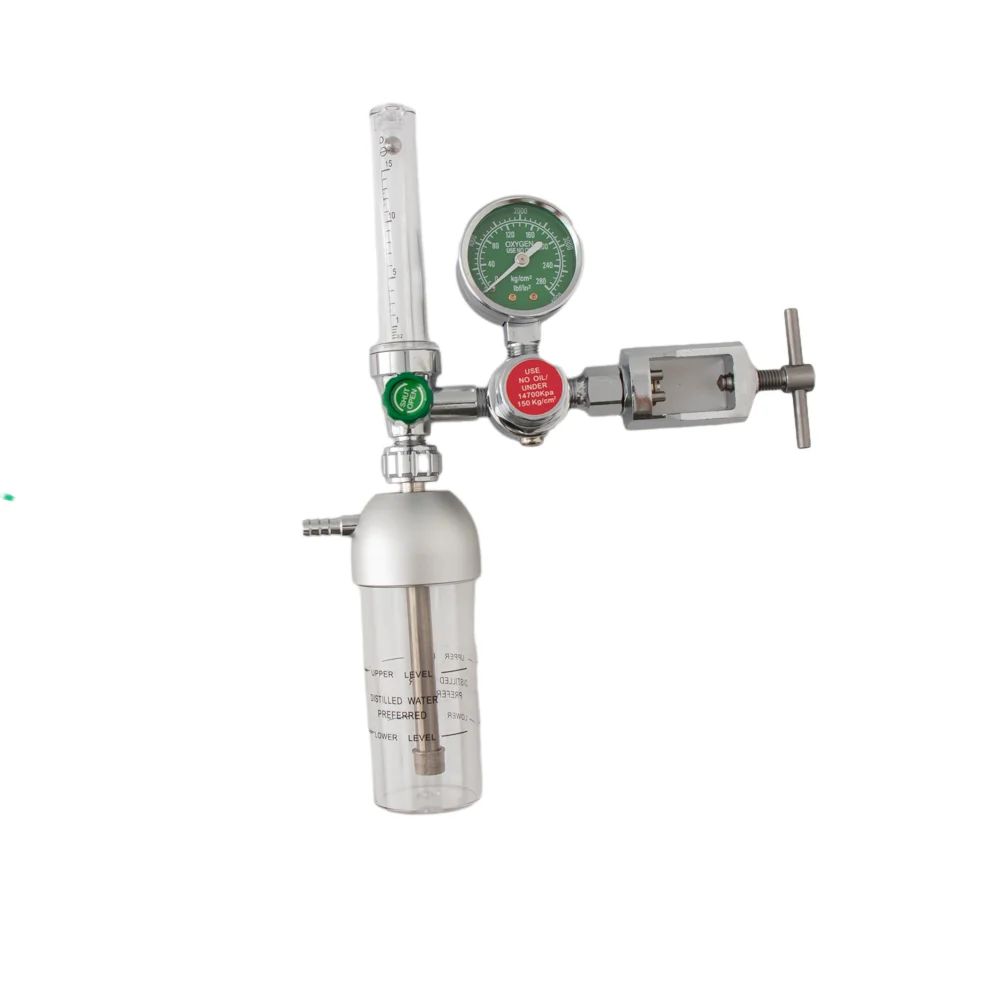 High quality medical gas pressure regulator gauge oxygen regulator with humidifier bottle