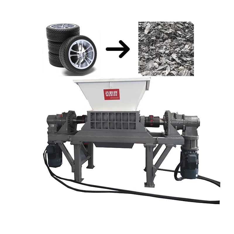ISO9001 Certified Waste Recycling Two Shaft Metal Scrap Shredder Machine