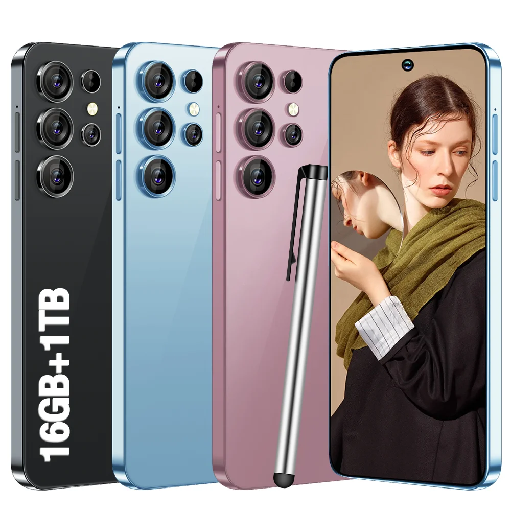 Глобальная версия S24 Ultra PHONE 16GB + 1TB полноэкранный мобильный телефон 6 8 дюймов HD сотовые телефоны 32 64MP 6800mAh 5G игровые смартфоны