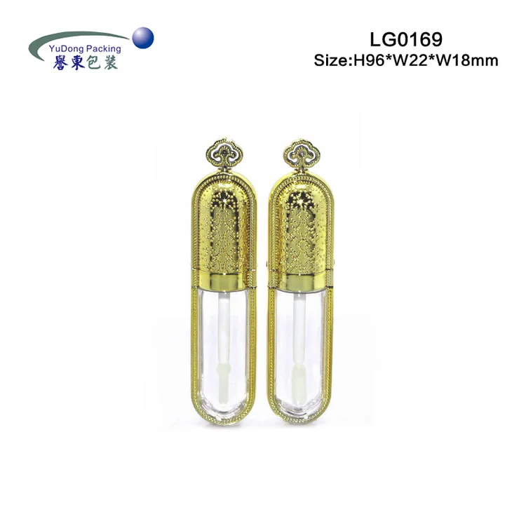 Frosted royal style crown cover luxury pink  lip gloss tube lip gloss tubes with wands