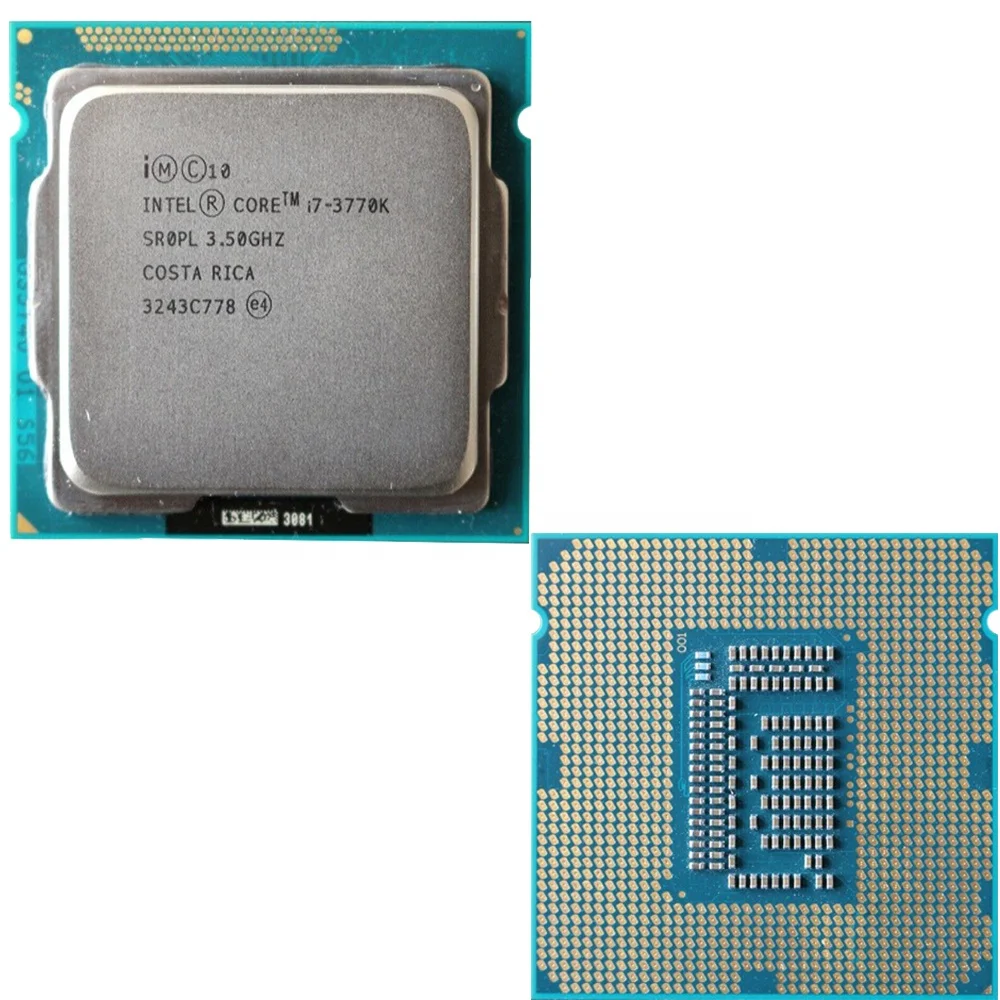 Бывший в употреблении четырехъядерный процессор Intel i7 3770K LGA 1155 3 5 ГГц TDP 77