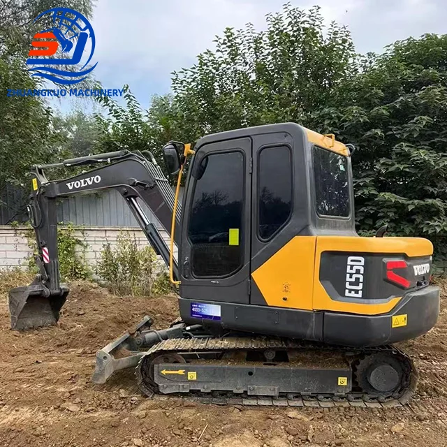 Cheap Price Ready-to-Work Second Hand Original VOLVO EC55D Hydraulic VOLVO 55 Excavator Used Crawler Excavator Digger For Sale