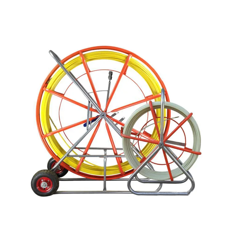Fiber Snake Cable Duct Rodder Push Rod For Telecom  FRP Cable laying Tools Push Pull Rods Conduit fiberglass duct rodder