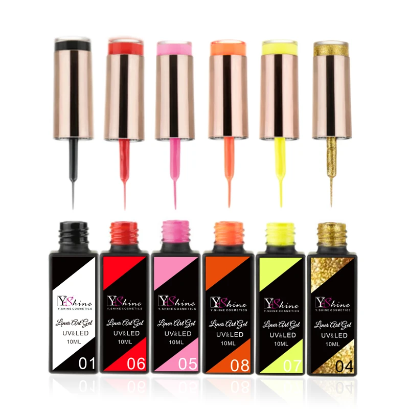 OEM own brand high quality line art gel paint liner nail gel soak off uv&led drawing nail design