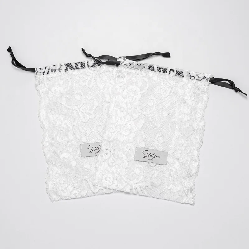 Eco-Friendly  Mesh Lace Fabric Bag For Gift  Packaging Pouch Drawstring Dust For Cosmetic  Bag For Skin-care Products