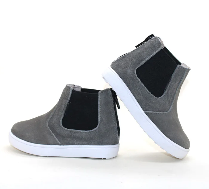 hard rubber sole boys girls kids baby toddler prewalker suede leather ankle chelsea boots