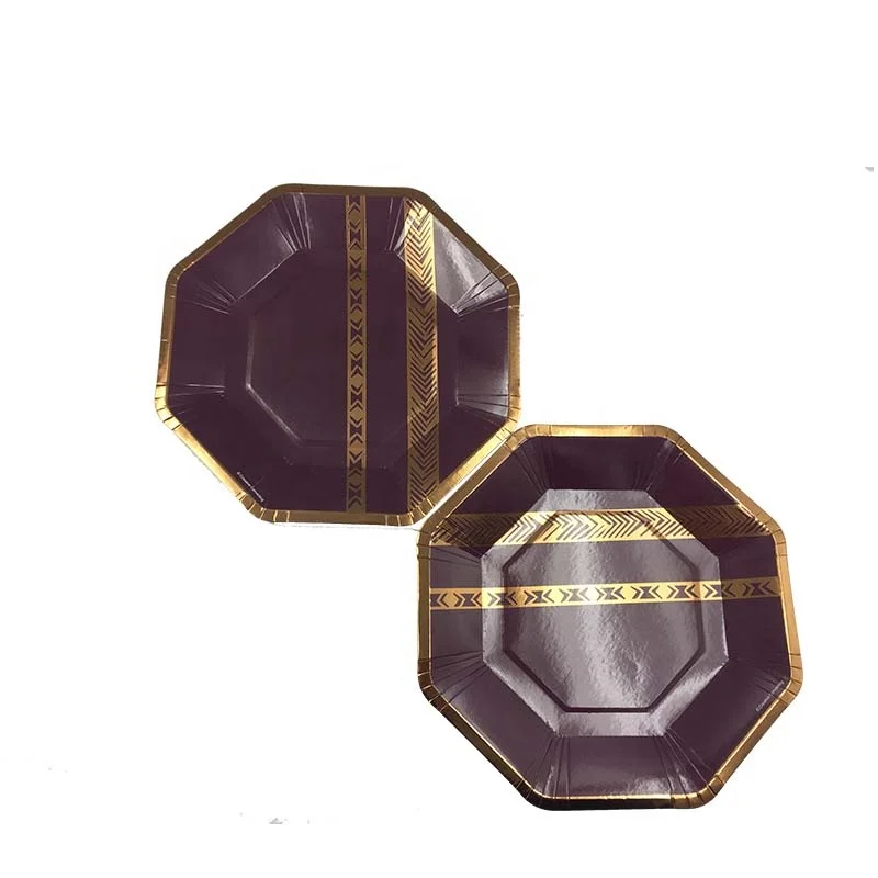 
Customized Printing Disposable Round Dinner Paper Plates for Party 